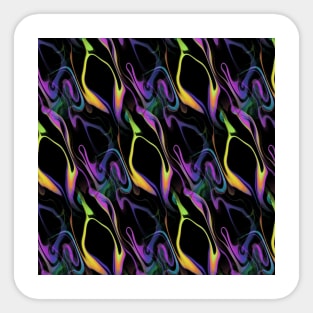 Paint Flames Tie Dye Hippie Abstract Sticker